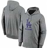 Men's Los Angeles Dodgers Nike Gray 2020 Postseason Collection Pullover Hoodie,baseball caps,new era cap wholesale,wholesale hats